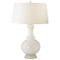 Glass Harriet Table Lamp - Polished Nickel - White Glass