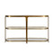 Worlds Away Addison Console Table - Antique Brass