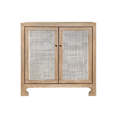 Worlds Away Alden Cabinet - Cerused Oak