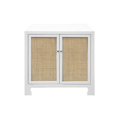 Worlds Away Alden Cabinet - White Lacquer