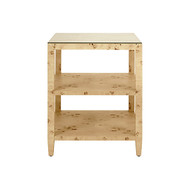 Worlds Away Amie Side Table - Burl Wood