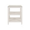 Worlds Away Amie Side Table - Textured White Linen