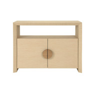 Worlds Away Aspen Console Table - Natural Grasscloth