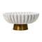 Worlds Away Augie White Marble Bowl