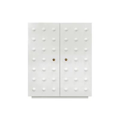 Worlds Away Beau Cabinet - White Lacquer