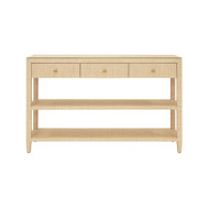 Worlds Away Briar Console Table - Natural Grasscloth