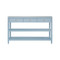 Worlds Away Briar Console Table - Textured Light Blue Linen