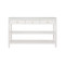 Worlds Away Briar Console Table - White Textured Linen