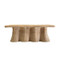 Worlds Away Britney Coffee Table - Natural Woven Rattan