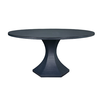 Worlds Away Bryce Dining Table - Navy Textured Linen