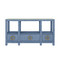 Worlds Away Campbell Console Table - Dyed Blue Grasscloth