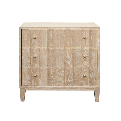 Worlds Away Carmack Side Table - Cerused Oak