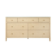 Worlds Away Carnegie Chest - Natural Grasscloth