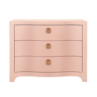 Worlds Away Cora Chest - Textured Pink Linen