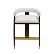 Worlds Away Cruise Counter Stool - White