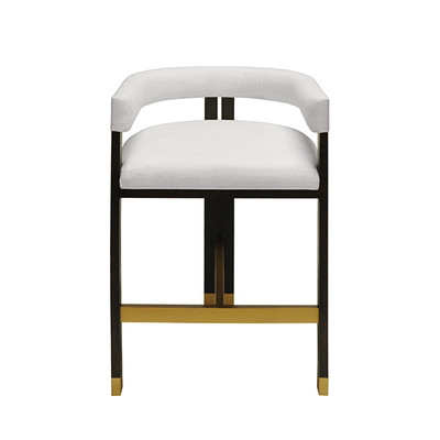 Worlds Away Cruise Counter Stool - White