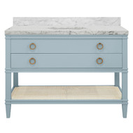Worlds Away Cutler Bath Vanity - 48" - Light Blue Lacquer