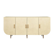 Worlds Away Deluca Buffet - Beige Faux Parchment