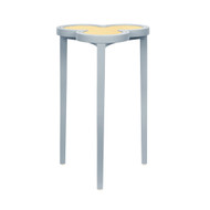 Worlds Away Dylan Cigar Table - Matte Light Blue Lacquer