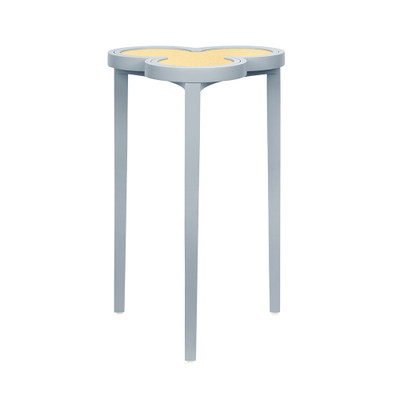 Worlds Away Dylan Cigar Table - Matte Light Blue Lacquer