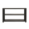 Worlds Away Emery Console Table - Black Painted Grasscloth
