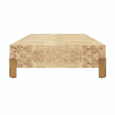 Worlds Away Enid Coffee Table - Burl Wood