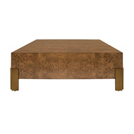 Worlds Away Enid Coffee Table - Dark Burl Wood