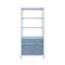 Worlds Away Flynn Etagere - Blue Dyed Grasscloth