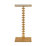 Worlds Away Foster Cigar Table - Gold Leaf