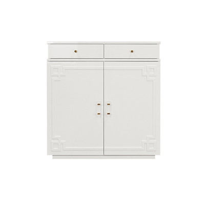 Worlds Away Glenn Cabinet - White Lacquer