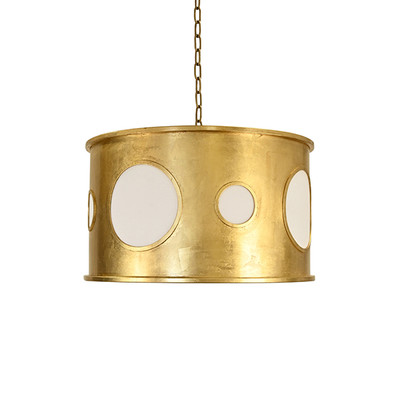 Worlds Away Horatio Chandelier - Gold Leaf