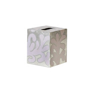 Worlds Away Jane Kleenex Box - Silver