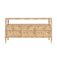 Worlds Away Jordan Console - Burl Wood