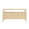 Worlds Away Jordan Console - Natural Grasscloth