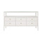 Worlds Away Jordan Console - Textured White Linen
