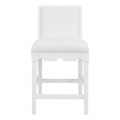 Worlds Away Lanister Counter Stool - White