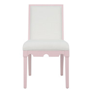 Worlds Away Lanister Dining Chair - Matte Pink Lacquer