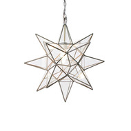 Worlds Away Large Clear Star Chandelier