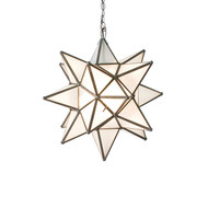 Worlds Away Large Frosted Star Chandelier