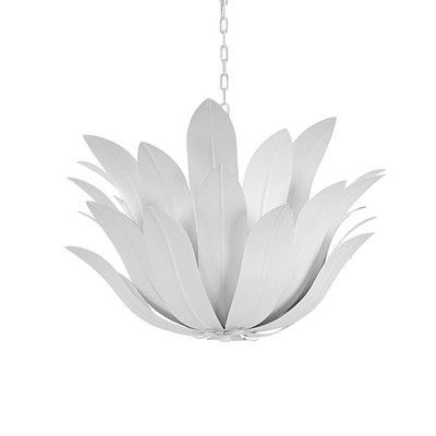 Worlds Away Leander Chandelier - White Powder Coat