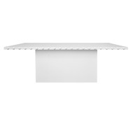 Worlds Away Lucian Dining Table - Rectangular - Matte White Lacquer