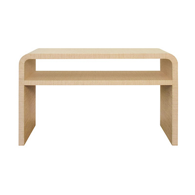 Worlds Away Marshall Console Table - Natural Grasscloth