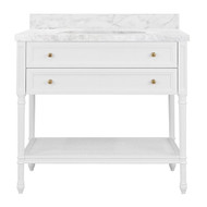 Worlds Away Martha Bath Vanity - White
