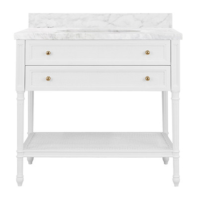 Worlds Away Martha Bath Vanity - White