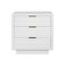 Worlds Away Mateo Side Table - White Lacquer