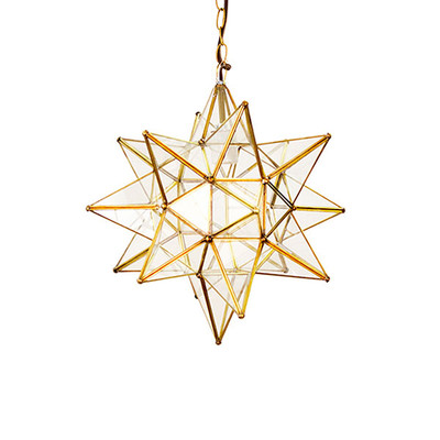 Worlds Away Medium Clear Star Pendant