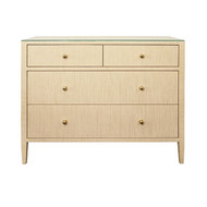 Worlds Away Michelle Chest - Natural Grasscloth
