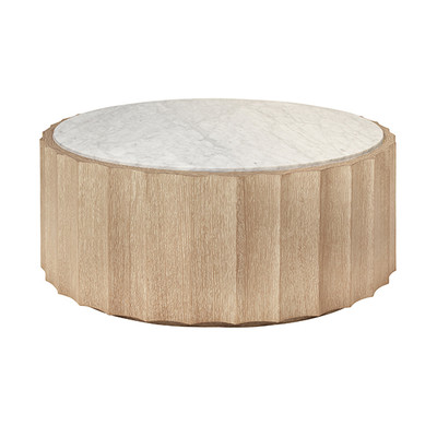 Worlds Away Moore Coffee Table - Cerused Oak