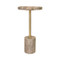 Worlds Away Natalia Cigar Table - Travertine