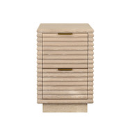 Worlds Away Nayla Side Table - Cerused Oak